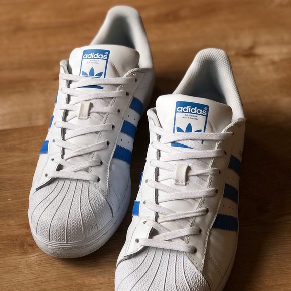 adidas superstar ray blue